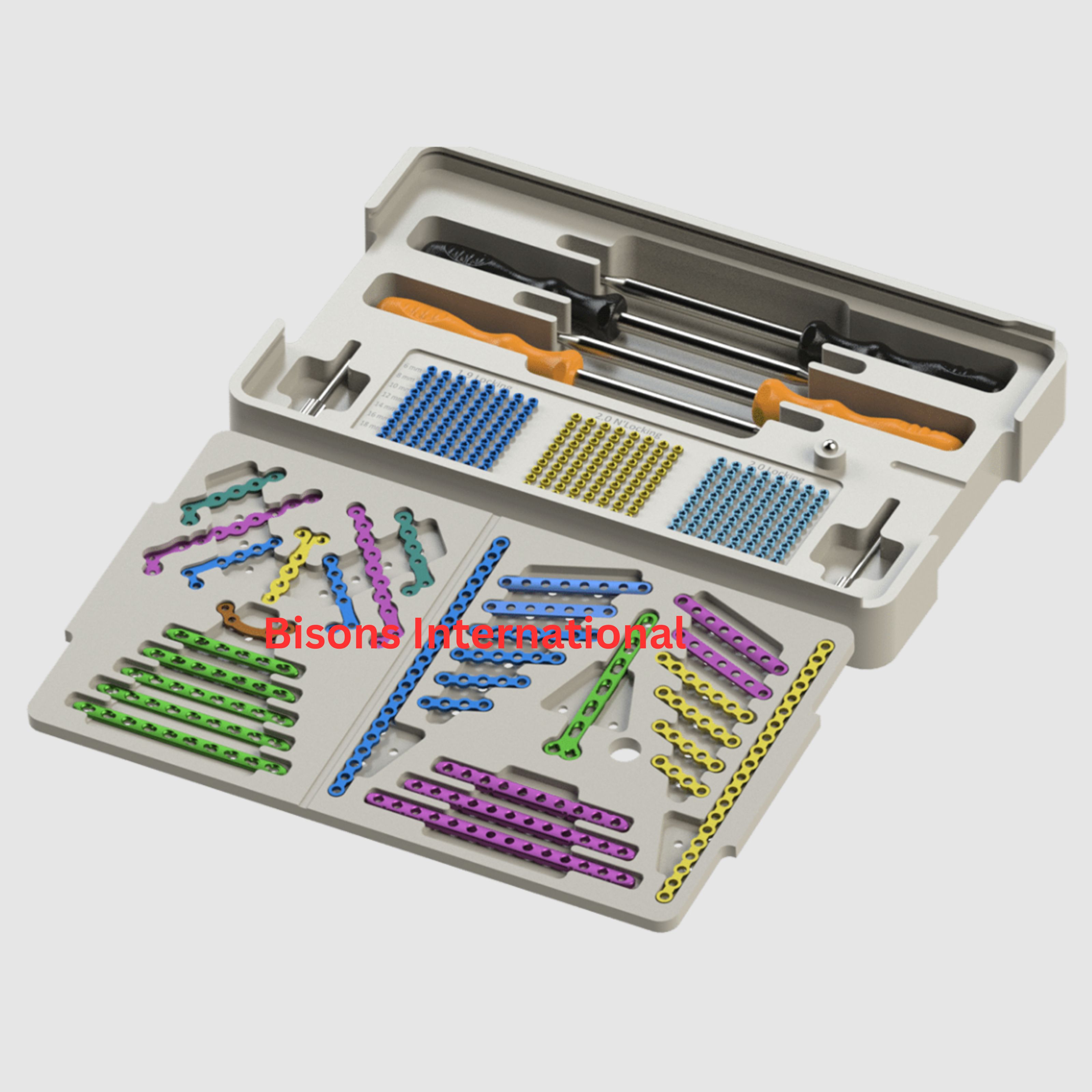 Complete Orthopedic Plates, Screws & Surgical Instrument Set