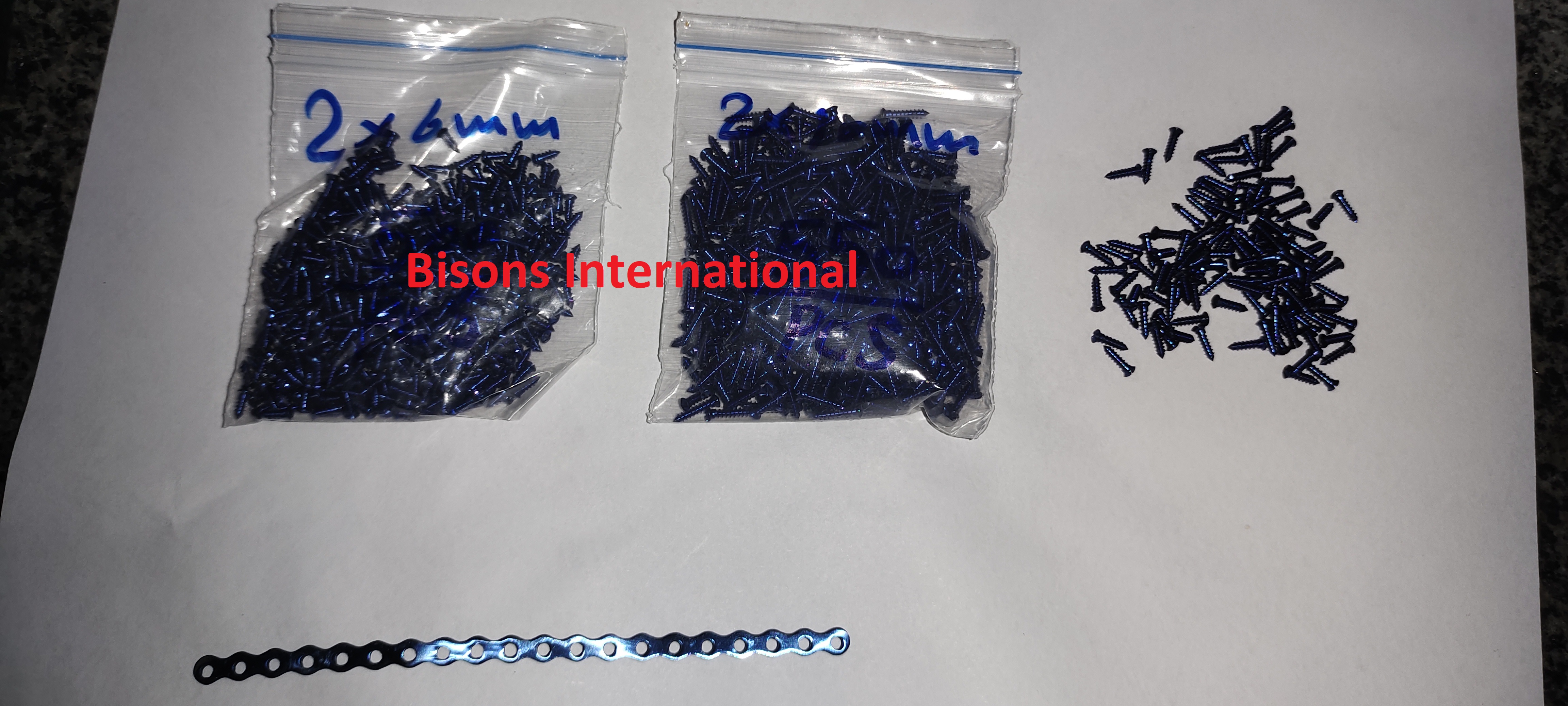Dark Blue 2x6mm Tube Bugle Beads Manual Surgical Implants Hospital Clinic Use