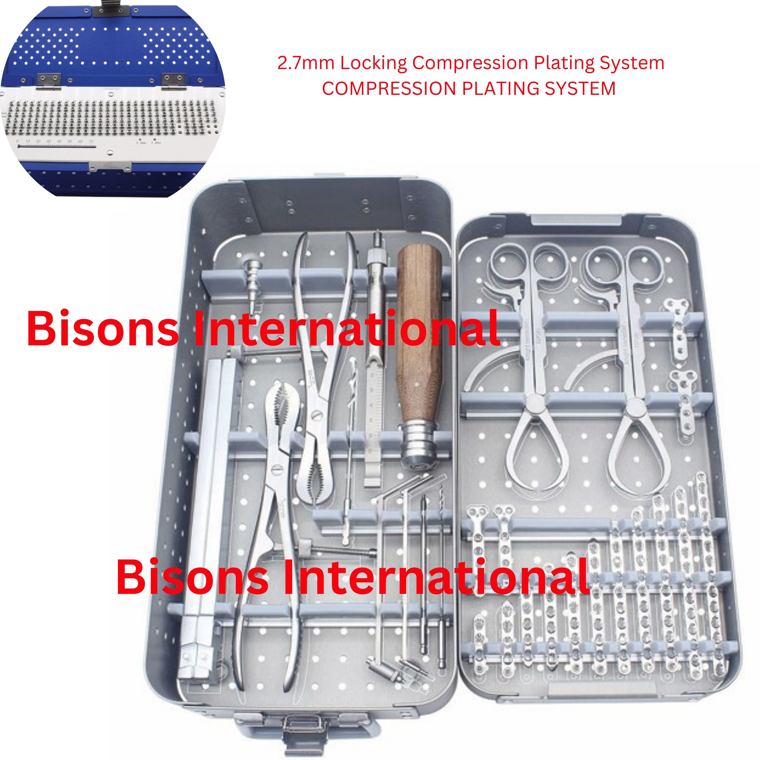2.7mm Locking Compression Plating System with Titanium Plates & Screws