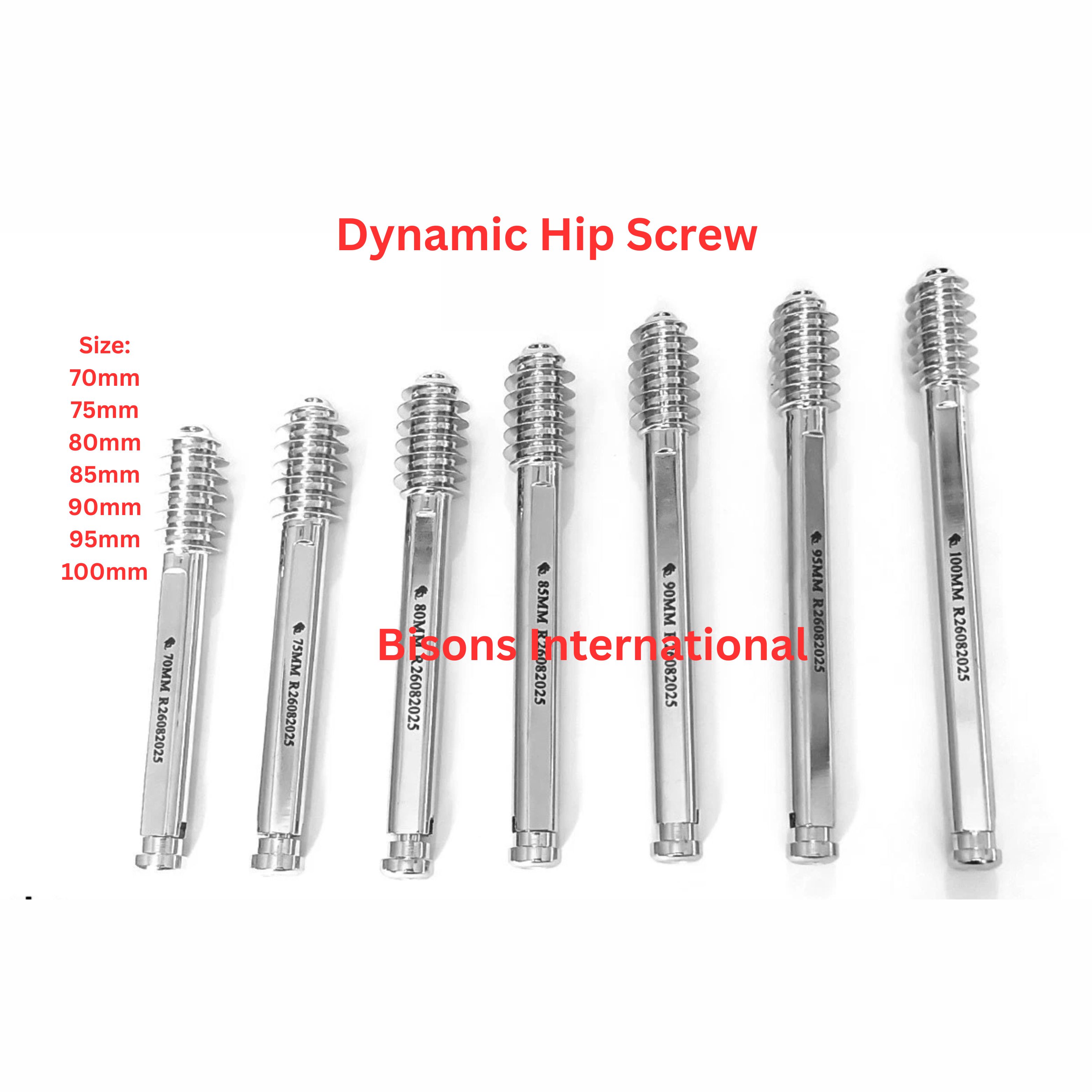 Orthopedic Dynamic Hip Screw Implant System with DHS Plates